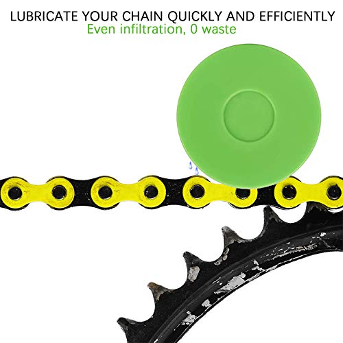 VANICE Bike Chain Lubricator(Green, Yellow), Bicycle Chain Maintenance and Lubrication Tool Roller Oiler/Green/No Lubricant - Thumbnail 3