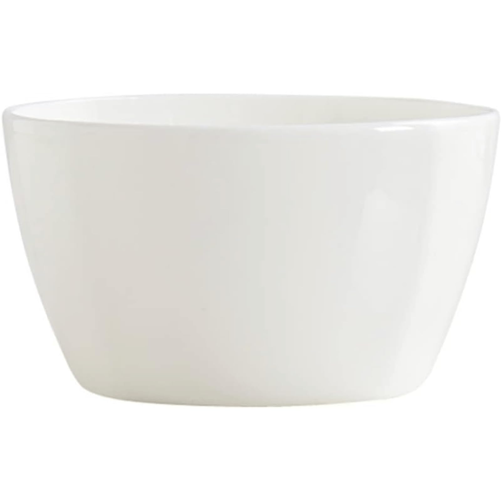 XDAWQP Stackable Salad Bowl White Ceramic Bowl Set for Soup/Cereal/Ramen/Pasta Dishwasher & Microwave Safe Rice Bowl，390ml