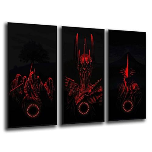 Cuadros Camara Fotográfico El señor de los Anillos, Sauron Tamaño total: 97 x 62 cm XXL, Multicolor