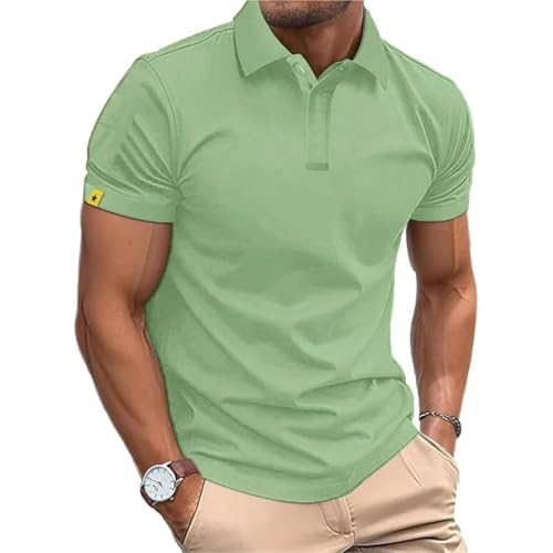 Polo homme manche courte vert en taille S pour le sport
