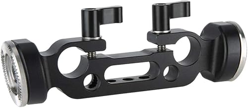 Miniatura 4 de NICEYRIG Rosette Mount Conector de brazo de extensión con abrazadera de varilla doble de 0.591 in para ARRI estándar (M6 1.252 in) Juego de mango