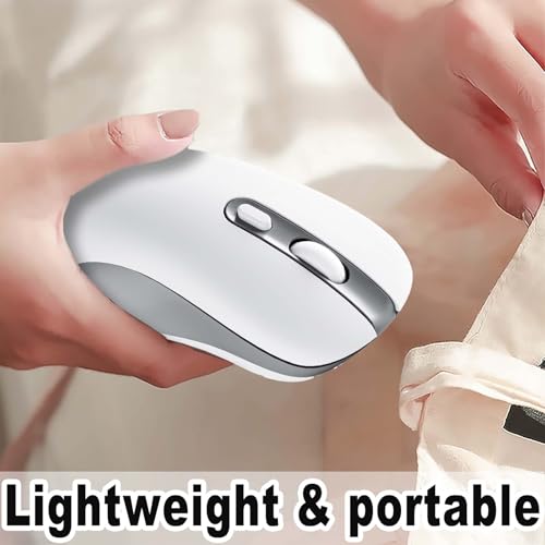 Ratón inalámbrico Bluetooth trimodo con diseño ergonómico de 6 botones para computadora portátil 4