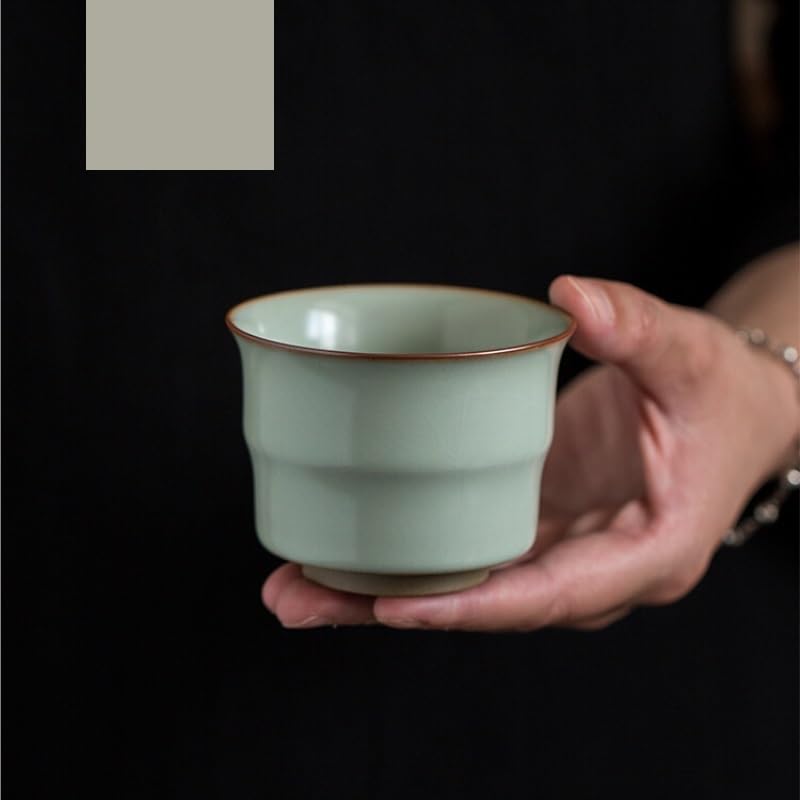 Kaffeetasse für Restaurant, tragbar, aus Keramik, handgefertigt, Tasse, Kung-Fu-Service, große Kaffeetasse für heiße und kalte Getränke