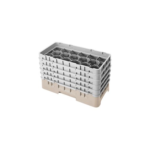 Cambro 17HS958184 Camrack Glass Rack with 5 extenders half size 17 compartments
