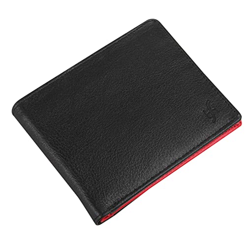 Men's RFID Blocking Genuine Nappa Leather Billfold Wallet Purse - Photo ID Holder - Coin Pouch Pocket With Gift Box 12164