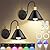 Frideko Rechargeable Battery Operated Wall Sconces Set of Two with Remote, RGB 15 Colors Dimmable Black Wall Light, Indoor Battery Powered Wireless Sconce with Timer for Living Room Bedroom