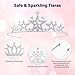 TOBATOBA 15Pcs Tiaras for Women Girls Sparkling Rhinestone Princess Tiaras Set Bulk Headband Crowns for Women Girls for Birthday Party Wedding School Classroom Costumes Proms