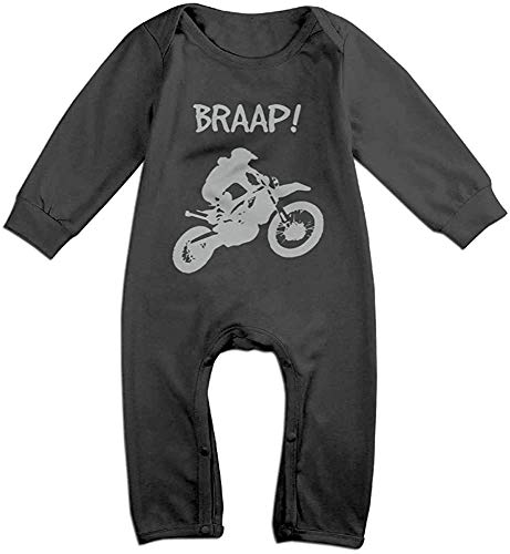 Image of Dirt Bike - Long Sleeve Baby Bodysuit Unisex Infant Footie Rompers Outfits