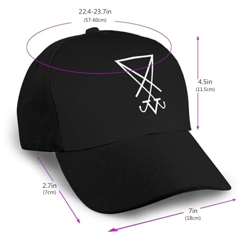 Occult Sigil of Lucifer Satanic Bonnets Curved Brim Mesh Baseball Cap Casual Sun Hat Unisex2
