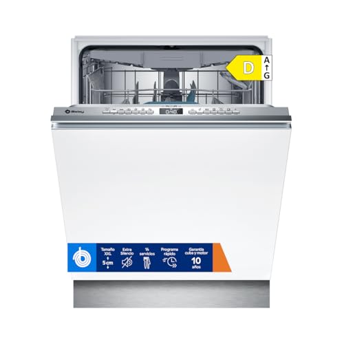 Balay, Lavavajillas Integrable, 60 cm. de ancho, 14 servicios, 3ª Bandeja, Infolight, Home Connect, Función Media Carga, Panel Acero, 3VH6330SA