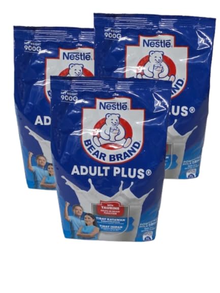Bear Brand Adult Plus Powdered Milk Drink 900 grams per pack (3 x 900 grams)