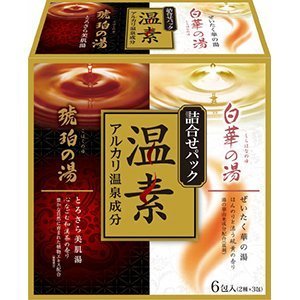 温素　白樺の湯　10個セット Amazon | 温素 琥珀の湯＆白華の湯 詰合せパック × 10個セット | バス