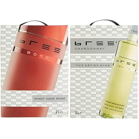 Bree Pinot Noir Rosé Qualitätswein feinherb aus Deutschland, Bag-in-Box & Chardonnay Weißwein halbtrocken Bag-in-Box aus Frankreich Cover