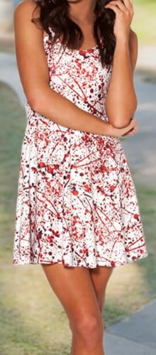 Image of Sister Amy Printed Elastic Sleeveless Shaping Breathable Camisole Skater Dress