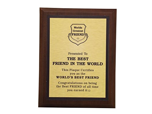 aahs!! Engraving Worlds Greatest Plaques (Best Friend in The World, Gold)