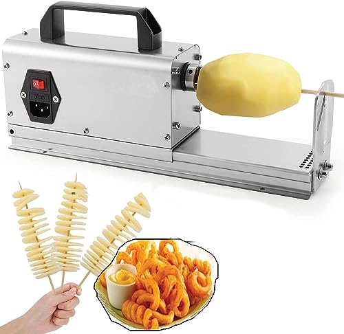 Cortadora eléctrica tornado para papas con acero inoxidable
