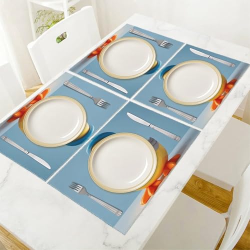 Sets de table en toile canard diorama x6 | Résistant chaleur 45x30 - 6