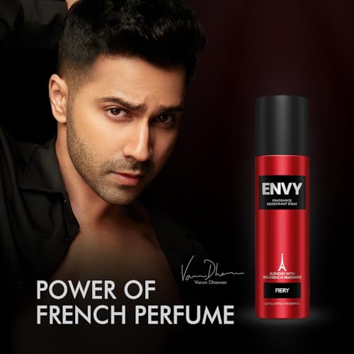 Image of ENVY Fiery 120 ML, Dark 140 ML & Absolute Deodorant 140 ML For Men, Pack of 3 | Long Lasting Deodorant Fragrance Scent