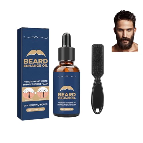 Rostblant 30ml aceite de barba para hombres para Con un cepillo de barba gratis, Regalos para hombres, Aceite esencial nutritivo para la barba de los hombres, Aceite de barba