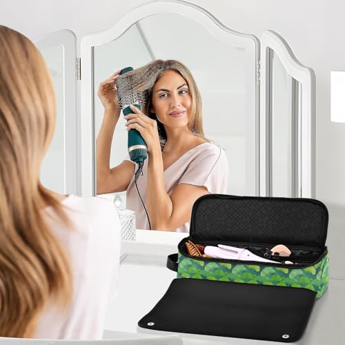 Bolsa de viaje para herramientas de cabello para mujer con almohadilla resistente al calor, estuche portátil para planchas, alaciadoras y rizadores, bolsa de almacenamiento esencial para mujeres miniatura 6