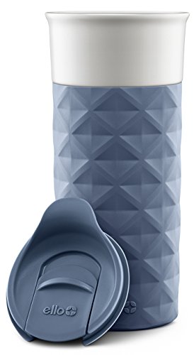 Ello Ogden Bpa-Free Ceramic Travel Mug With Lid, Evening Blue, 16 Oz #TOP2