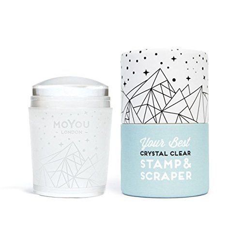 MoYou-London Nail Art Crystal Clear Stamp & Scraper Features A See-Through Cylinder
