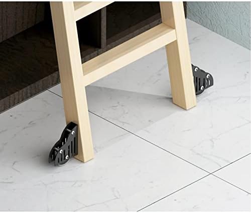 Sliding Library Ladder Hardware Kit - Rolling Barn Ladder Track with Floor Rollers, Easy Install for Interior, Study, Loft - Durable Rails for Stylish Access