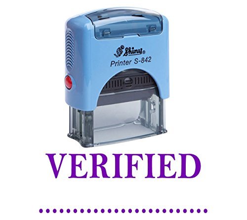 PrinttooVerified Self Inking Rubber Stamp Custom Shiny Office Stationary Stamp