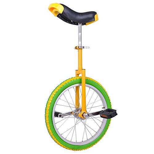 Find Discount AW Yellow Green 18 Inch Wheel Unicycle Leakproof Butyl Tire Wheel Cycling Outdoor Spo...
