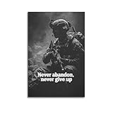 OKNGB Poster décoratif sur toile avec motif guerre des forces spéciales militaires et décoration murale moderne pour chambre à coucher (50 x 75 cm)
