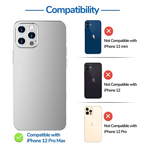 [5 Pack] UniqueMe Camera Lens Protector Compatible for iPhone 12 Pro Max 6.7 inch, [Precise Cutout] Camera Cover Circle Tempered Glass - Rinbow - Thumbnail 7