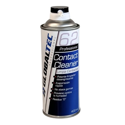 GLOBALTEC PROFESSIONAL Limpiador de Contactos 400ml – Spray para Conexiones Eléctricas y Electrónicas – Secado Rápido y Sin Residuos