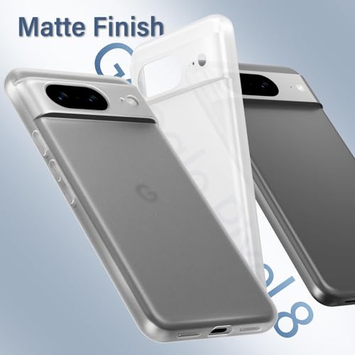 Image of X-level for Google Pixel 8 Case, Extra Slim 0.3 mm Thin Translucent Matte Finish Soft Phone Cover, Anti-Scratch Shockproof Case for Google Pixel 8, Translucent White