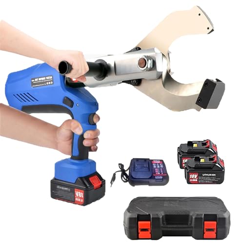 ORIDLECTAL Coupe Cable Electrique Professionnel, Pince Coupante Électricien avec 2 Batteries Li-ION 18V 4Ah, Force de Coupe 150 KN, pour Câbles Jusqu'à 85 mm, Affichage LED 120C