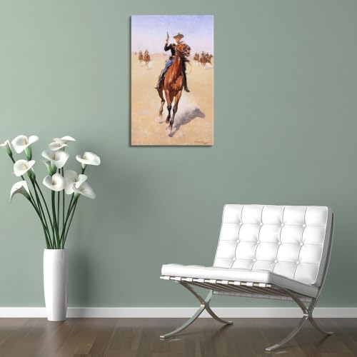 Affiche The Cowboy Frederic Remington pour salon chaleureux - 5