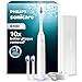 Philips Sonicare 6100 elektrische Zahnbürste, Schallzahnbürste mit 2 Putzmodi, 3 Intensitätsstufen, Andruckkontrolle, EasyStart, SmarTimer, Reiseetui, Weiß, Modell HX7400/02 [Neue Technologie]