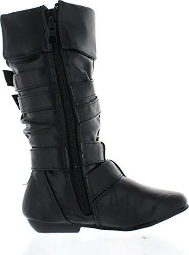 Link Tamika-42K Children Girl's Comfort Slouch Cozy Slip On Buckle Boots2
