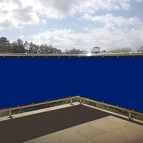 Pantalla de privacidad azul para evitar miradas vecinas sin usar tornillos 3