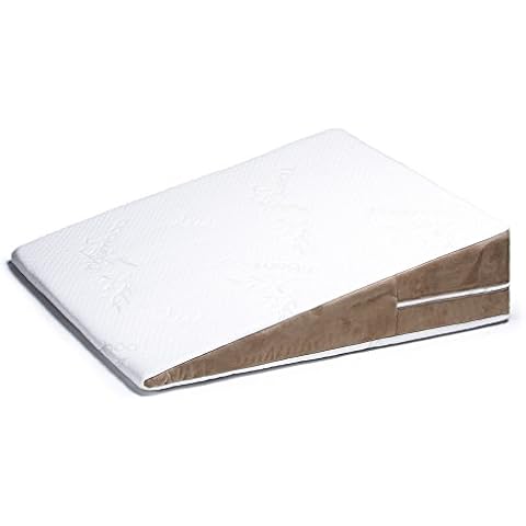 Avana Bed Wedge Memory Foam Pillow with Cooling Tencel Cover, Half-Queen, 1 Count (Pack of 1), Beige Cover