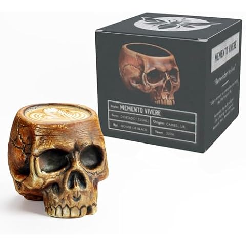 House of Black Hand Painted Skull Mug Cover
