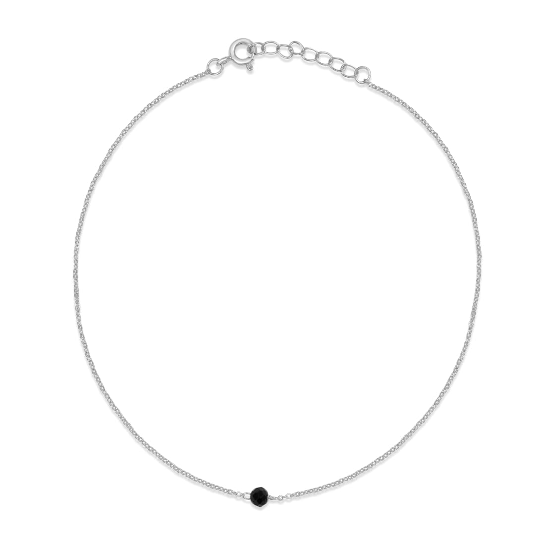 925 Sterling Silver Stunning Bead Rhodium Plated Women's Chain Anklet (Single) | Gift for Women and Girls | With Certificate of Authenticity and 925 Hallmark-image-16