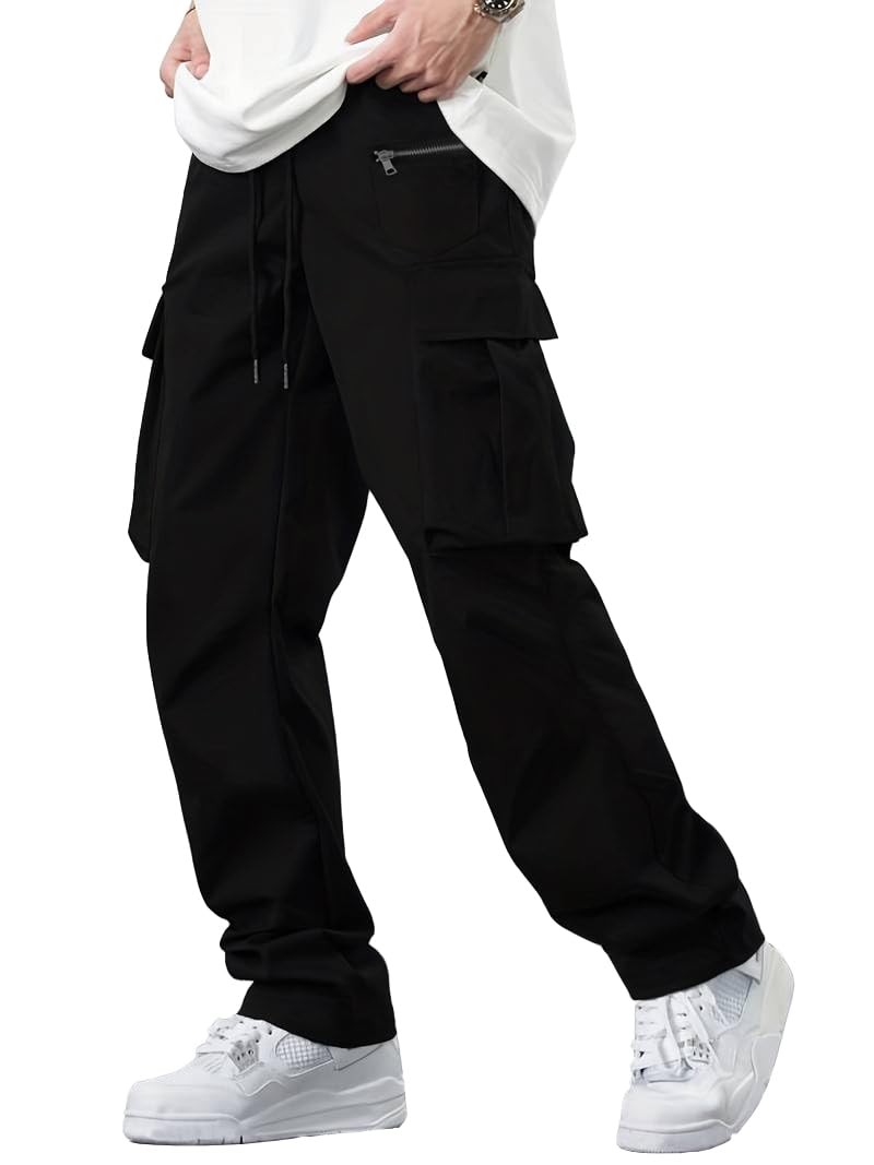 tagdo Men's Casual Techwear Drawstring Cargo Pants Hiphop Baggy Pants (2024)-picture-17