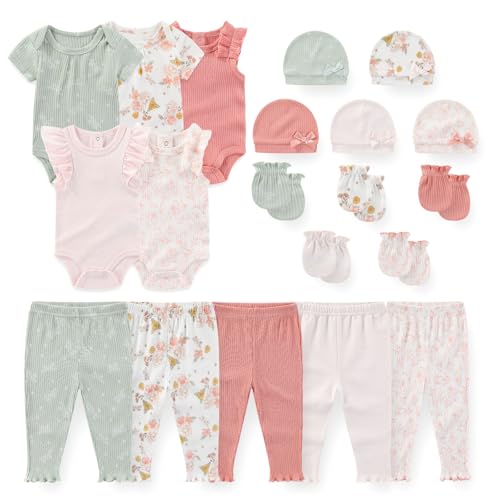 Image of JELYLOVE Unisex Baby Boy Girl Bodysuits Sets 20 Pack Cotton Casual New Born Clothes Comfort Infant Outfit Essentials