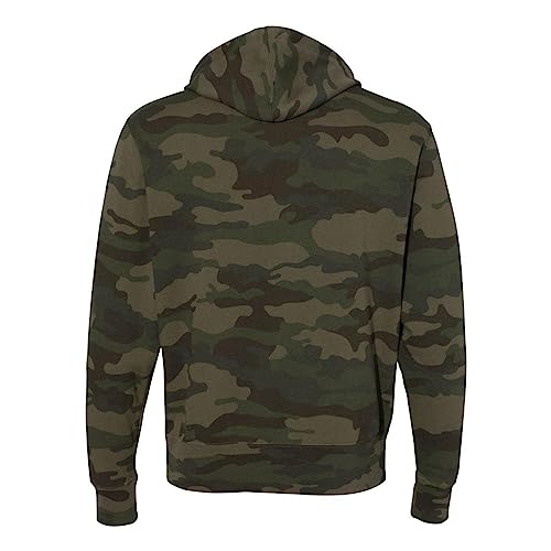 Independent Trading Co Unisex Full-Zip Hooded Sweatshirt XL Forest Camo2