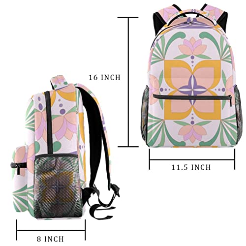 Sac à dos ordinateur portable à motif géométrique et structure légère taille unique - 2