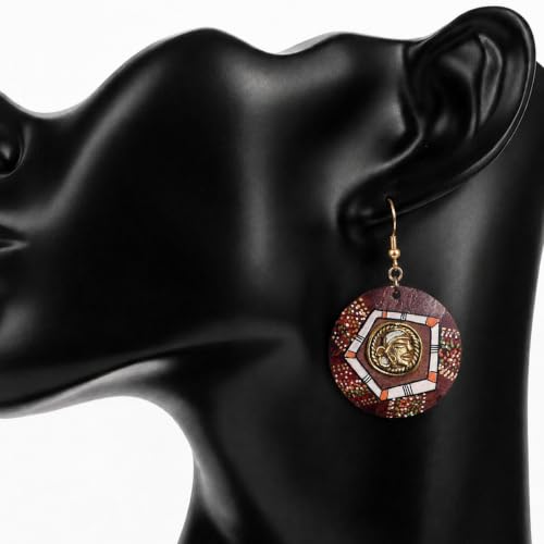 Image of Handcrafted Tribal Wooden Earrings Collection for Women - Butterfly, Princess & Modern Geometric Statement Designs