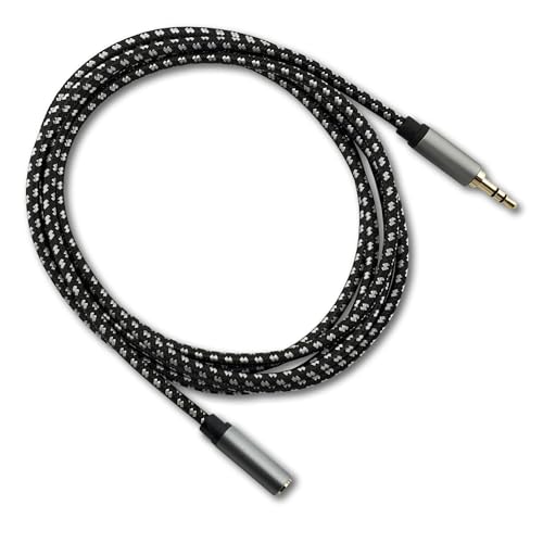 Cable auxiliar extensión Jack 3.5mm macho a hembra 10 ft miniatura 5