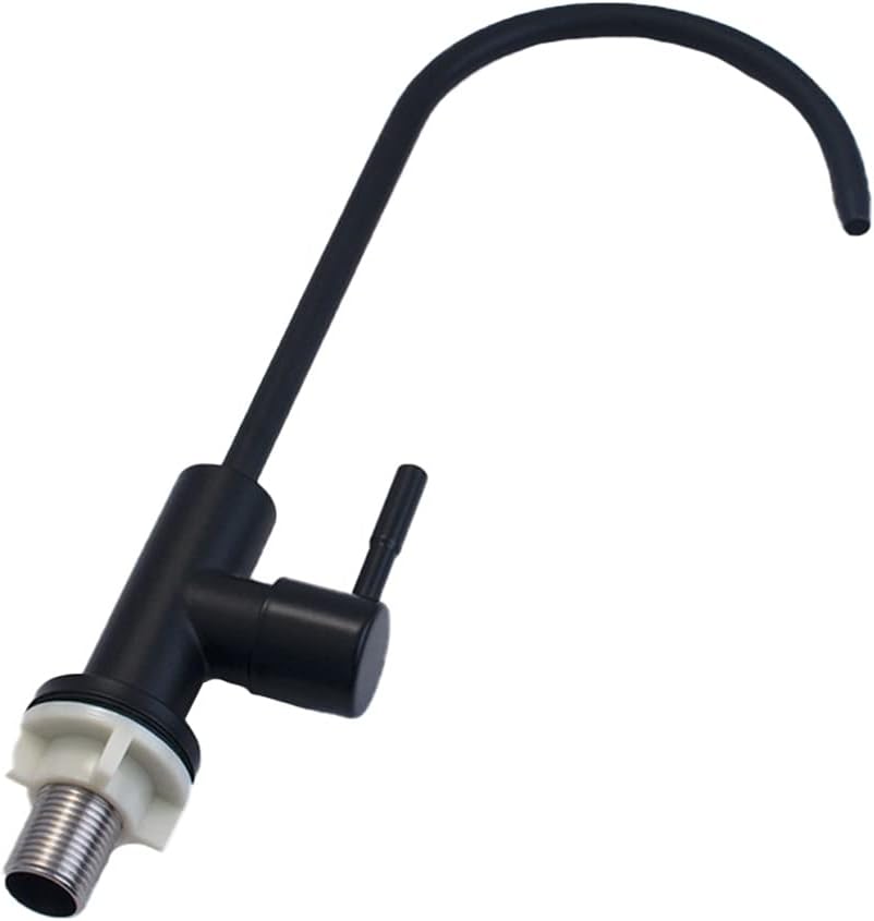 Black Spray Kitchen Water Filter Faucet Heavy Duty Drinking Water Purifier Faucet Stainless Steel Gooseneck Softener Faucet Sewage Filter System for Sink