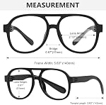 Eyekepper Pilot Reading Glasses for Men with Spring Hinge - 6 Pack Oversize Readers