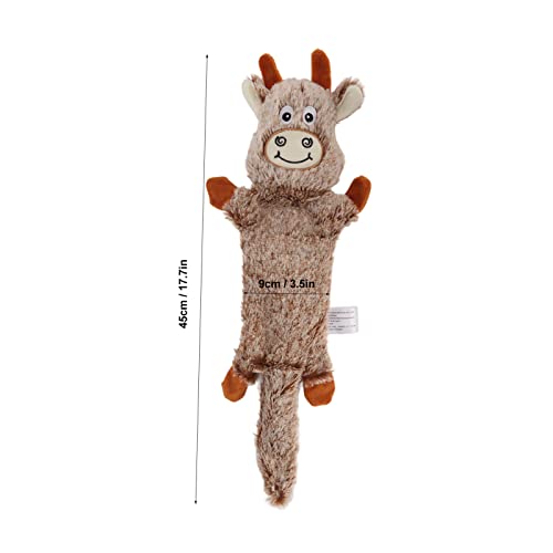 Juguete mordible sonoro para perro de peluche forma animal miniatura 4